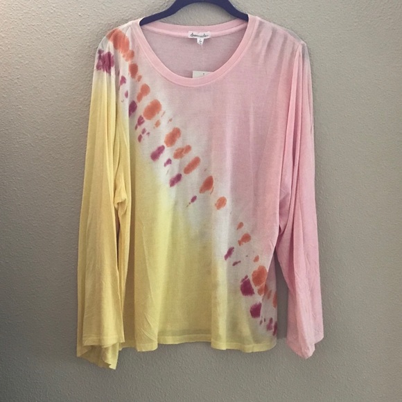 NWT Large Pink & Yellow Long Sleeve Shirt - Picture 7 of 15